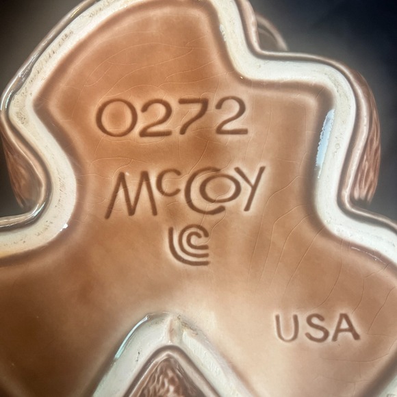 Vintage McCoy Thinking Dog Cookie Jar 0272 USA Brown Puppy Retro Kitchen Pottery - Picture 12 of 15